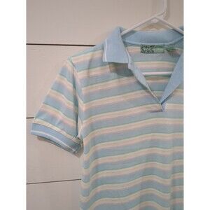 Willow run cotton blend pastel polo top vintage summer